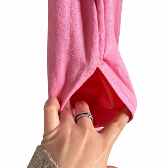 NEW Madewell Anthropologie Goldie Linen Pink Mini Dress - Picture 4 of 8